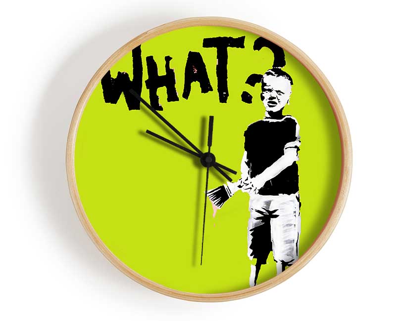 Graffiti Kid What Lime Clock - Wallart-Direct UK