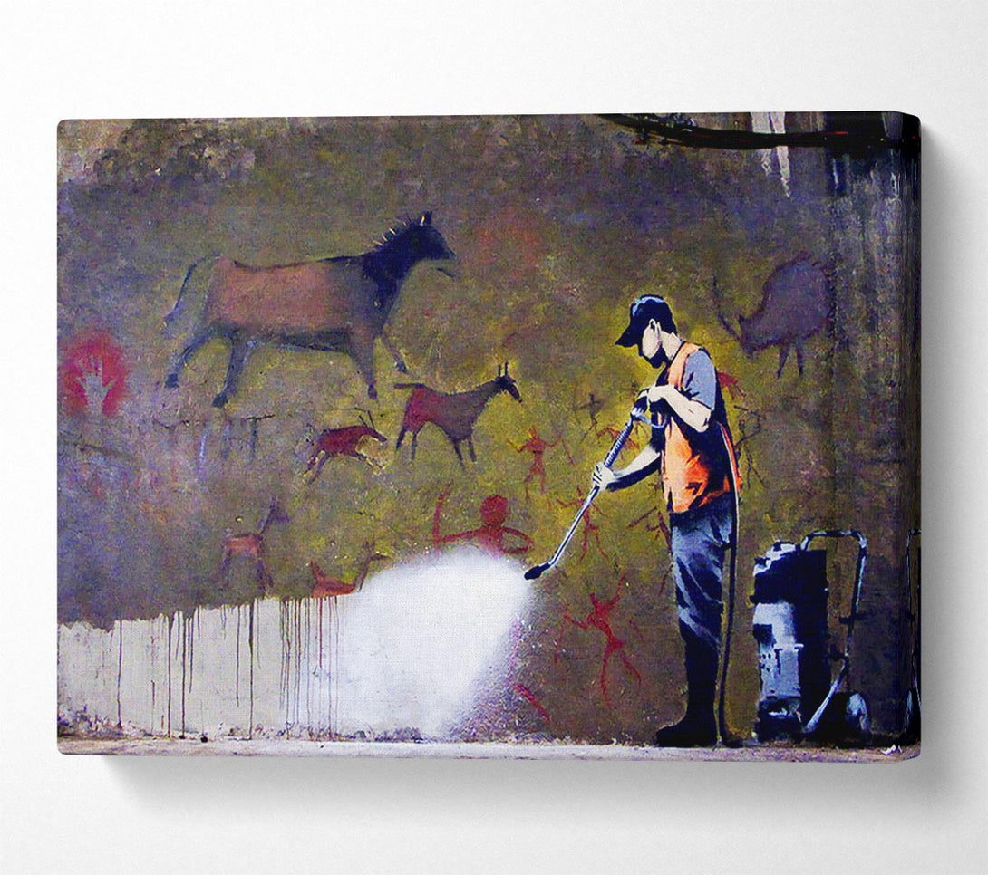 Picture of Graffiti Removal Canvas Print Wall Art