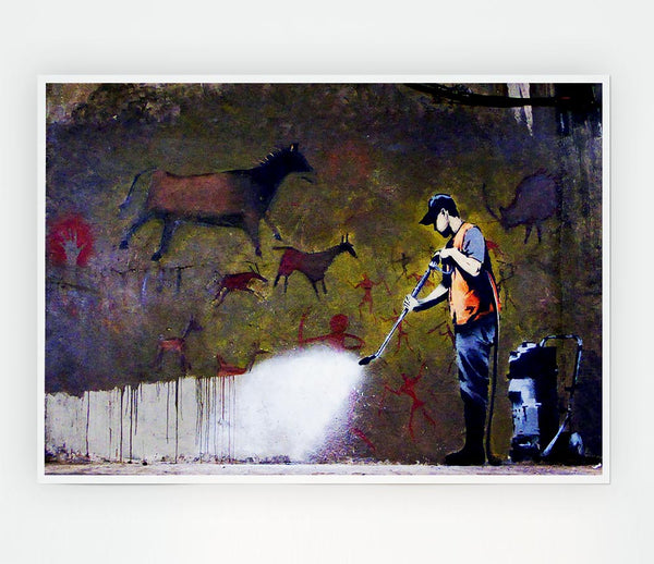 Graffiti Removal Print Poster Wall Art