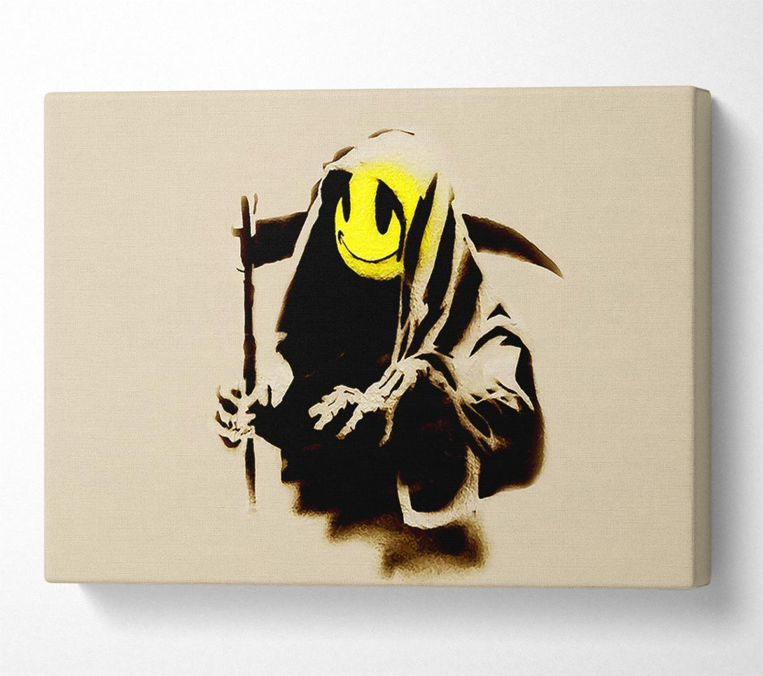 Picture of Grim Reaper Beige Canvas Print Wall Art