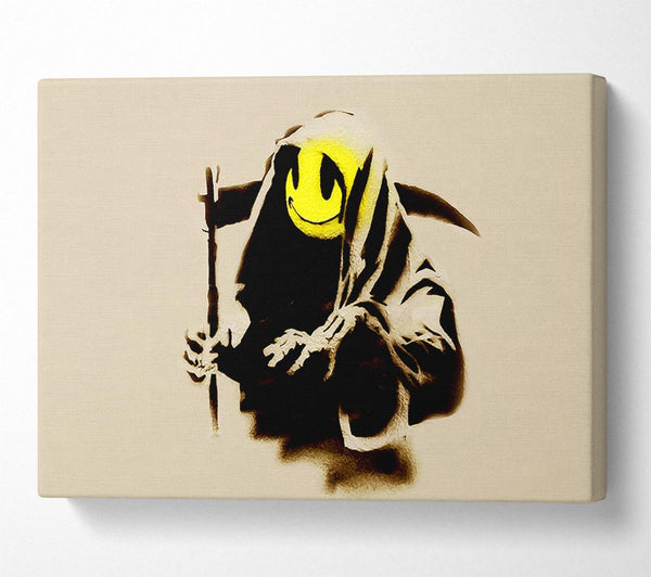 Picture of Grim Reaper Beige Canvas Print Wall Art