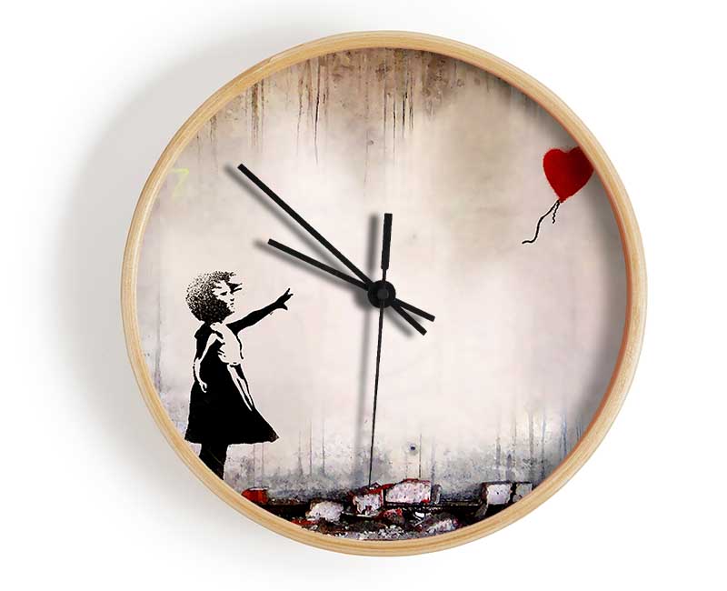 Heart Balloon Clock - Wallart-Direct UK