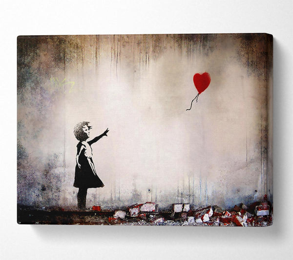 Picture of Heart Balloon Canvas Print Wall Art