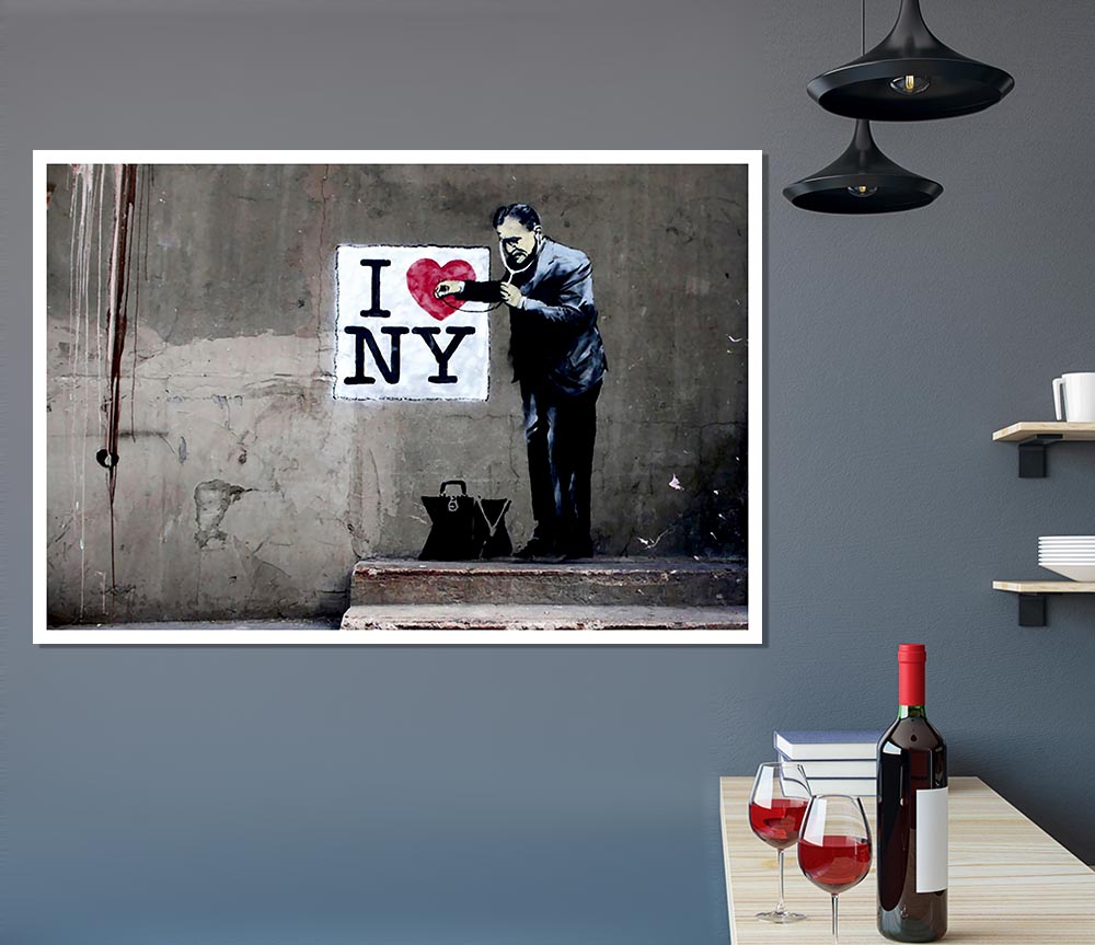 Heart Beat Of New York Print Poster Wall Art