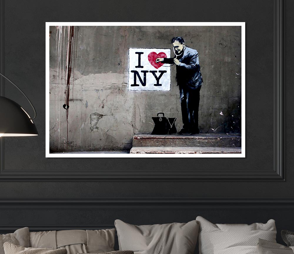 Heart Beat Of New York Print Poster Wall Art