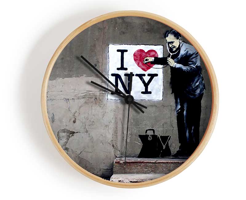 Heart Beat Of New York Clock - Wallart-Direct UK