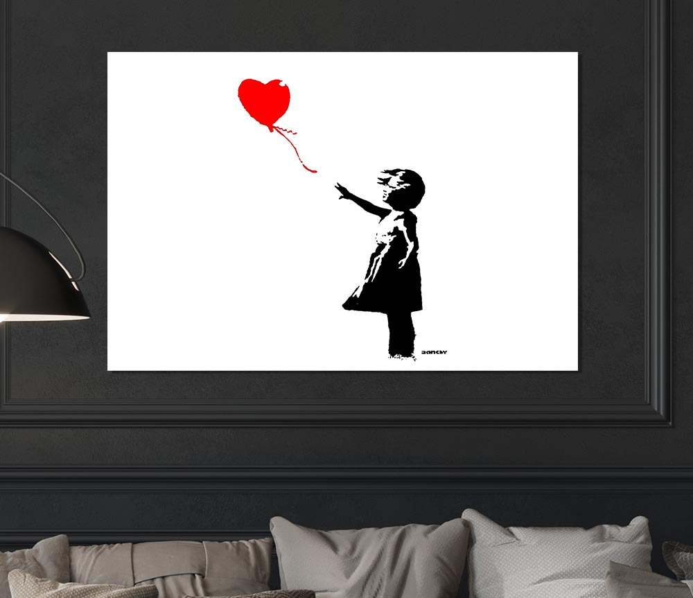 Heart Girl Print Poster Wall Art