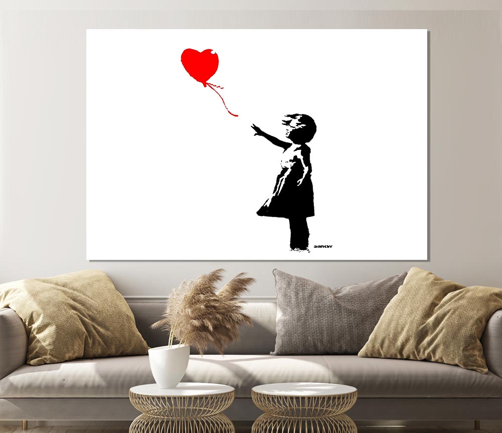 Heart Girl Print Poster Wall Art