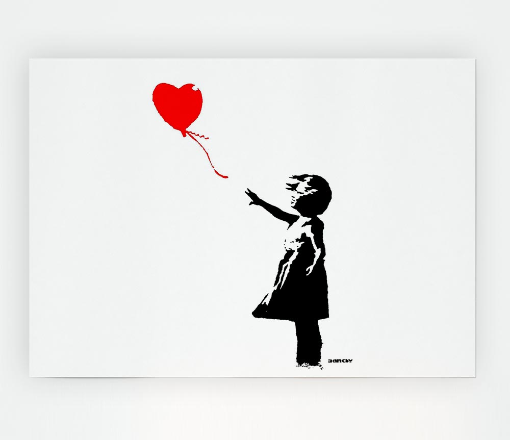 Heart Girl Print Poster Wall Art