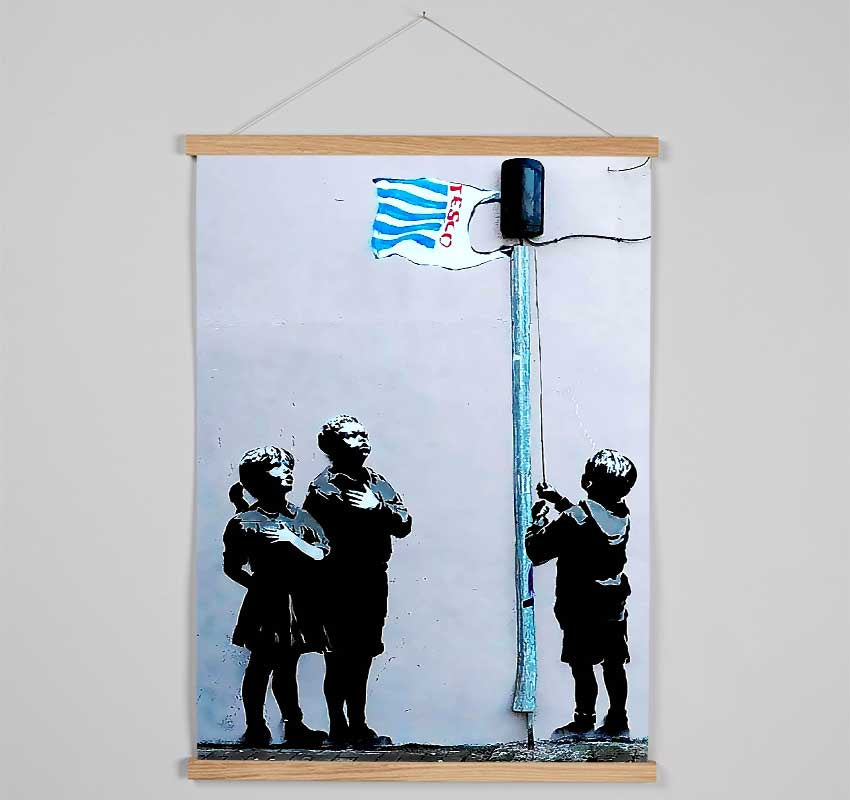 Homage To The Tesco Flag 2 Hanging Poster - Wallart-Direct UK