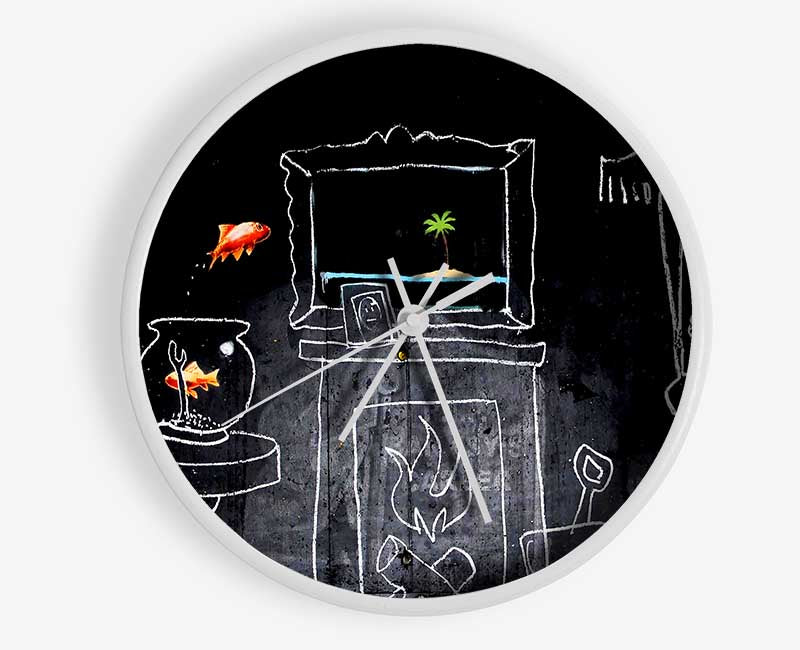 Home Drawing Clock - Wallart-Direct UK