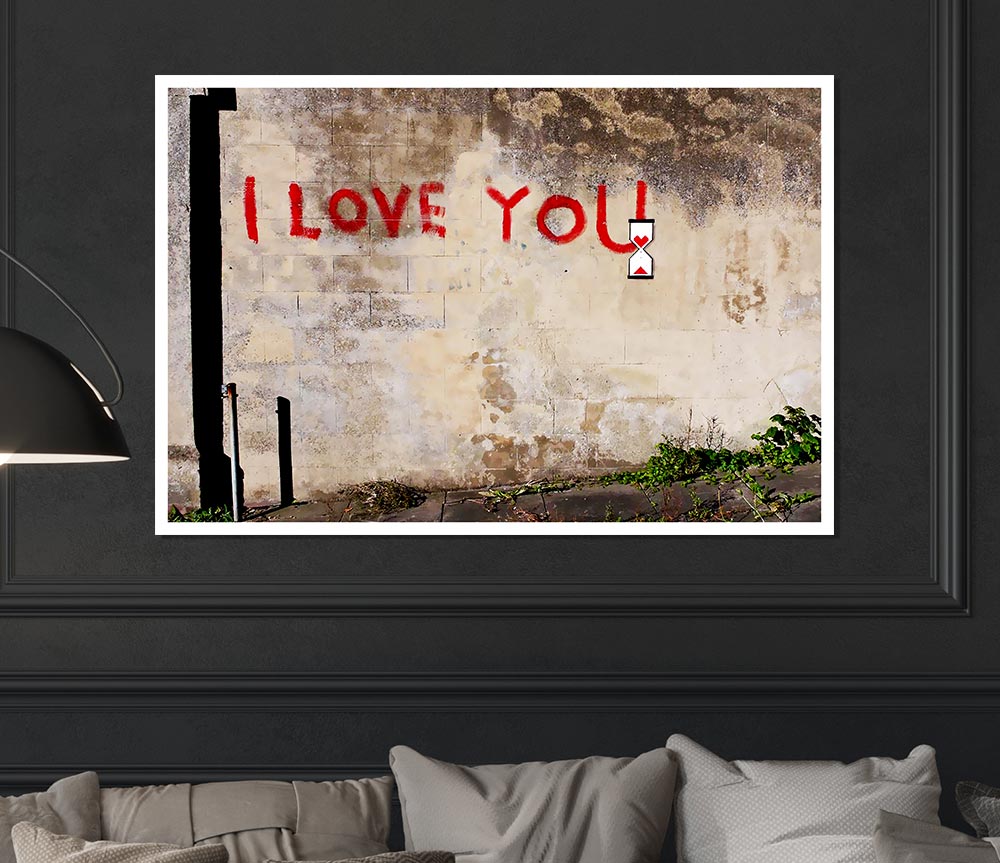 I Love You Timer Print Poster Wall Art