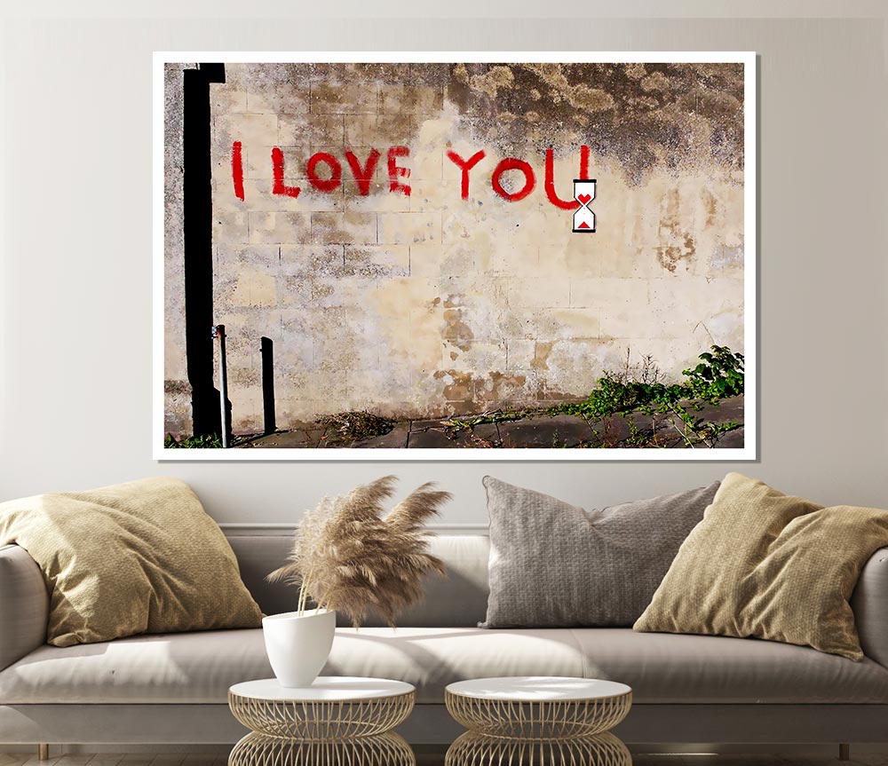 I Love You Timer Print Poster Wall Art