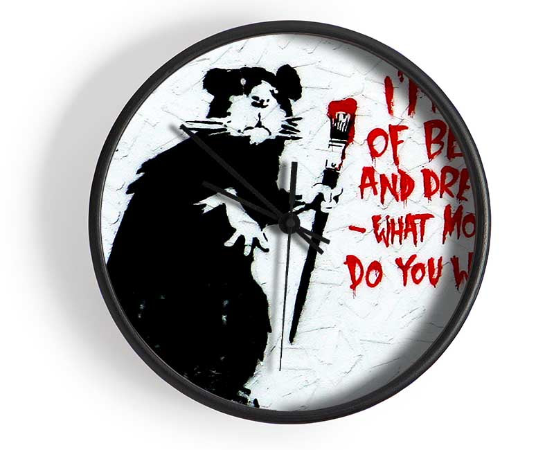 Im Out Of Bed And Dressed What More Do You Want Rat Clock - Wallart-Direct UK