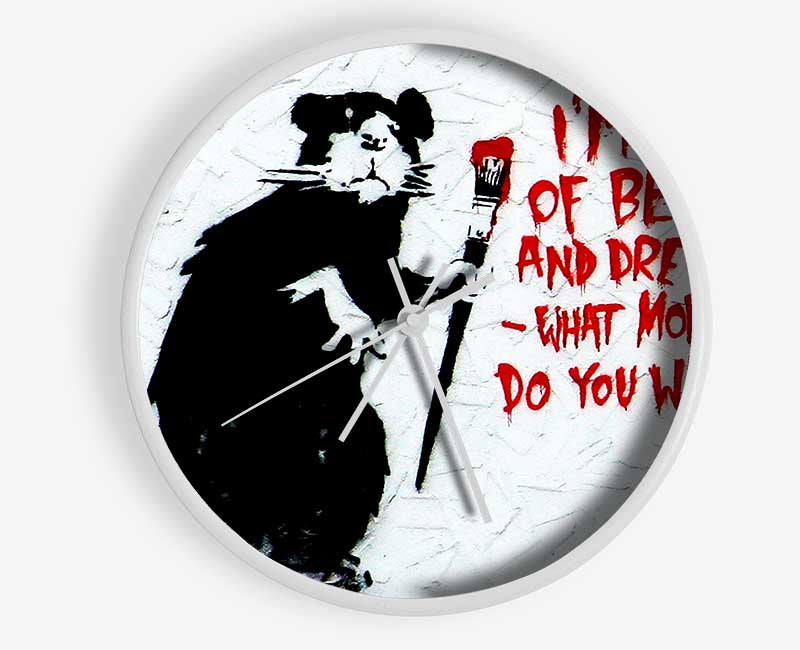 Im Out Of Bed And Dressed What More Do You Want Rat Clock - Wallart-Direct UK