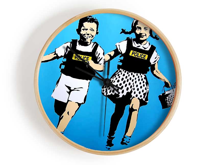 Jack And Gill Blue Clock - Wallart-Direct UK