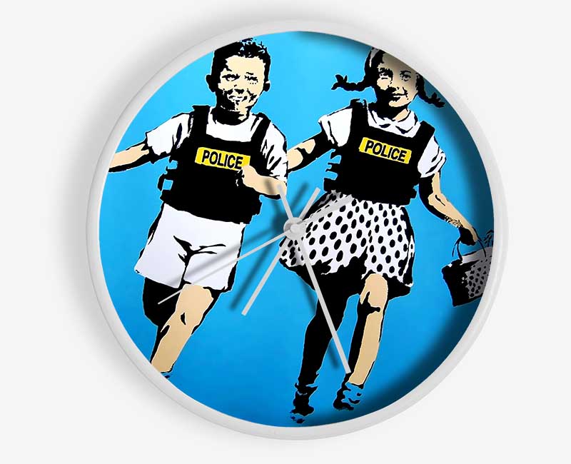 Jack And Gill Blue Clock - Wallart-Direct UK