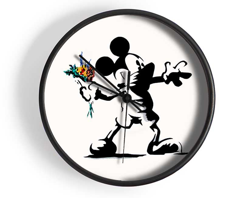 Micky The Flower Thrower Clock - Wallart-Direct UK