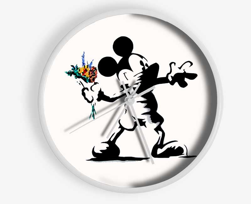 Micky The Flower Thrower Clock - Wallart-Direct UK