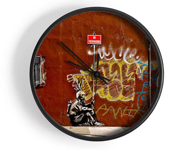 No Trespassing Clock - Wallart-Direct UK