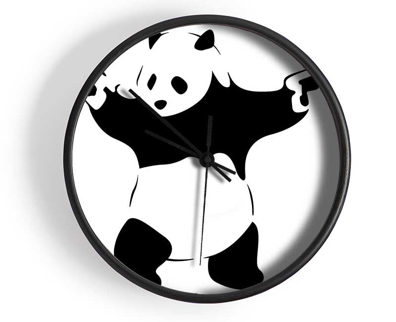 Panda Guns Clock - Wallart-Direct UK