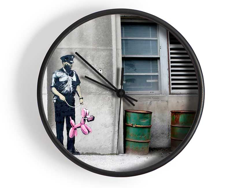 Pink Poodle Copper Clock - Wallart-Direct UK