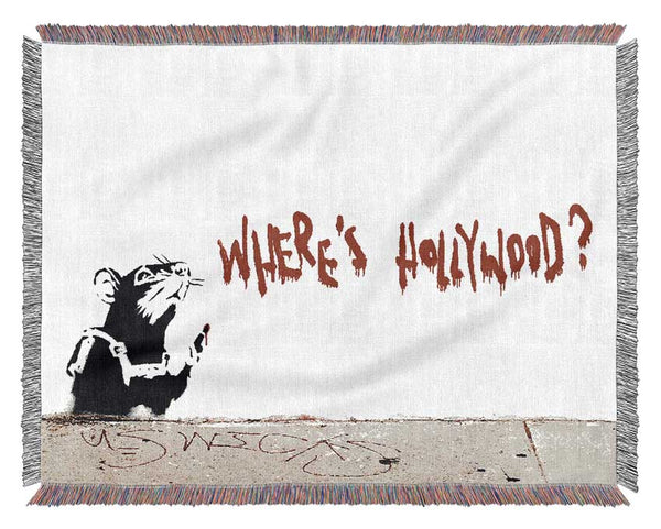 Rat Wheres Hollywood Woven Blanket