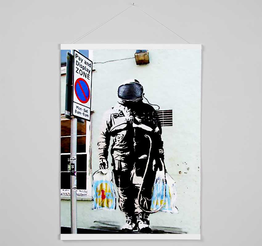 Shopping Bag Soldier Hanging Poster - Wallart-Direct UK