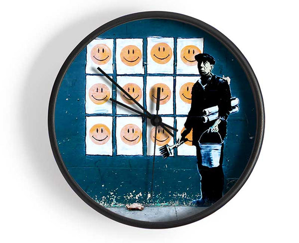 Smiley Face Posters Clock - Wallart-Direct UK