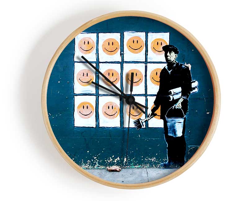 Smiley Face Posters Clock - Wallart-Direct UK