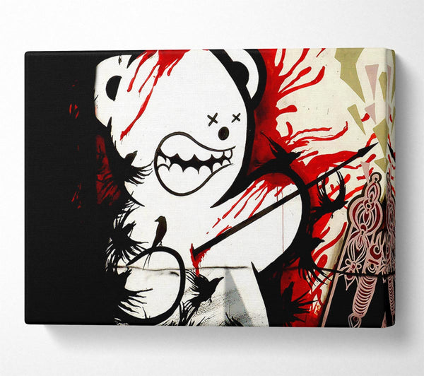 Picture of Teddy Bear Violence Canvas Print Wall Art