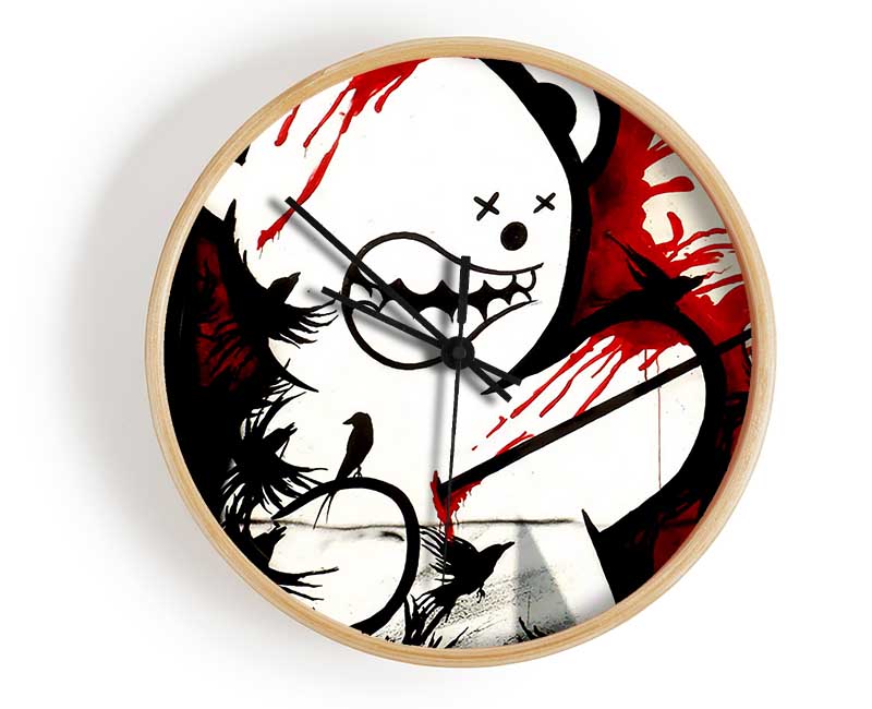 Teddy Bear Violence Clock - Wallart-Direct UK