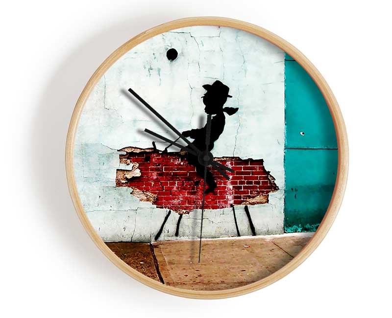 Texas Cowboy Clock - Wallart-Direct UK