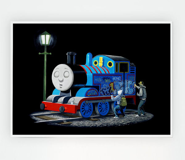 Thomas The Tank Graffiti Print Poster Wall Art