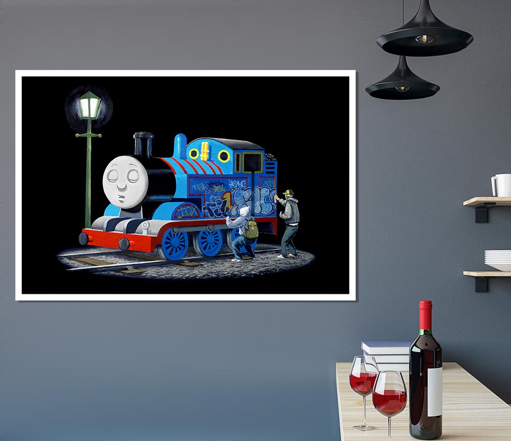 Thomas The Tank Graffiti Print Poster Wall Art