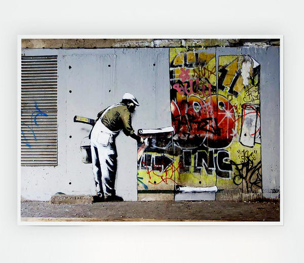 Wallpaper Over Robbo Graffiti Print Poster Wall Art