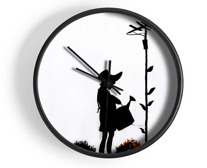 Watering Can Girl Clock - Wallart-Direct UK