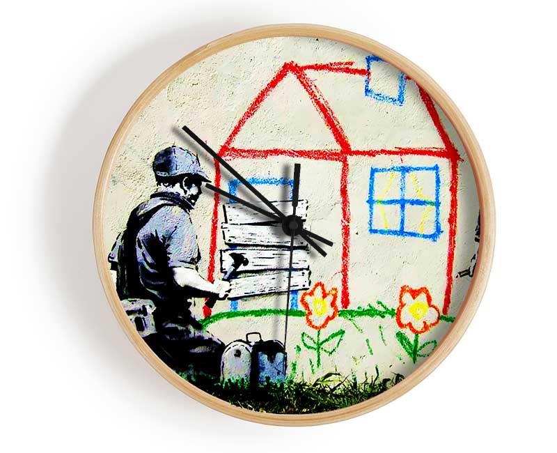 Wendy House Barricade Clock - Wallart-Direct UK