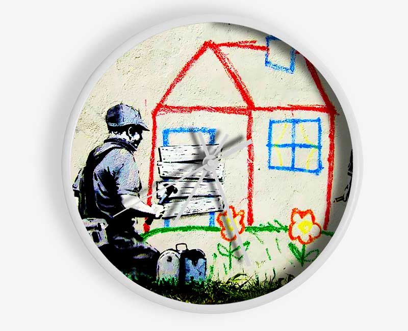 Wendy House Barricade Clock - Wallart-Direct UK