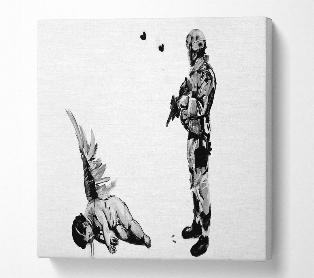 Picture of Who Killed Cupid Square Canvas Wall Art