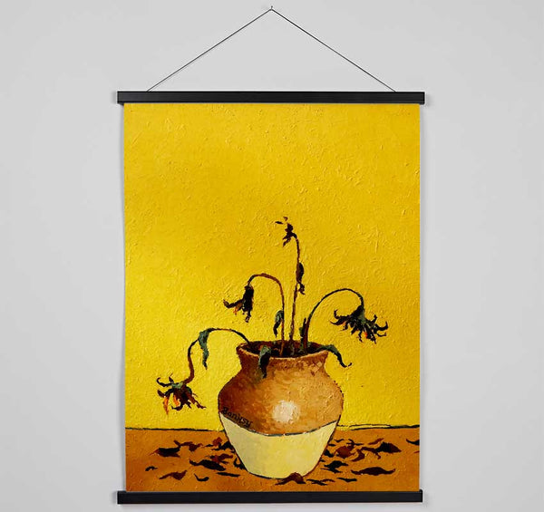 Wilting Sunflowers Hanging Poster - Wallart-Direct UK