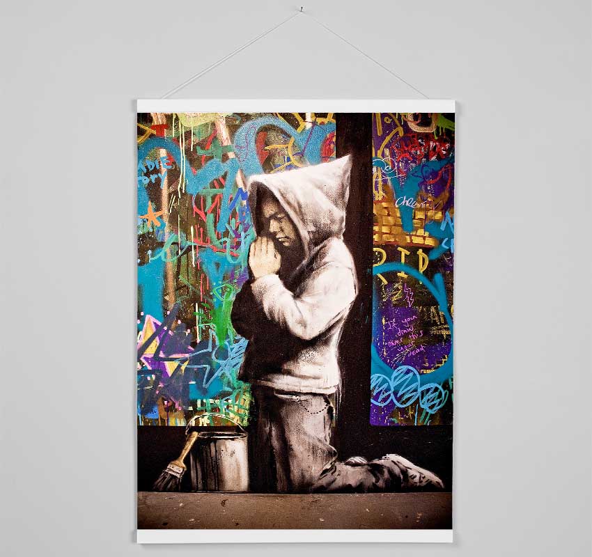 Graffiti Pray Hanging Poster - Wallart-Direct UK