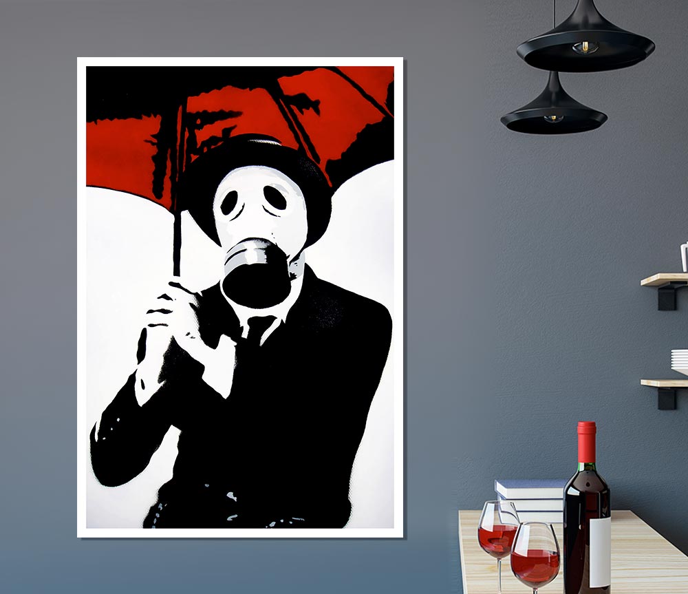 Bankers Gas Mask Close Up Print Poster Wall Art