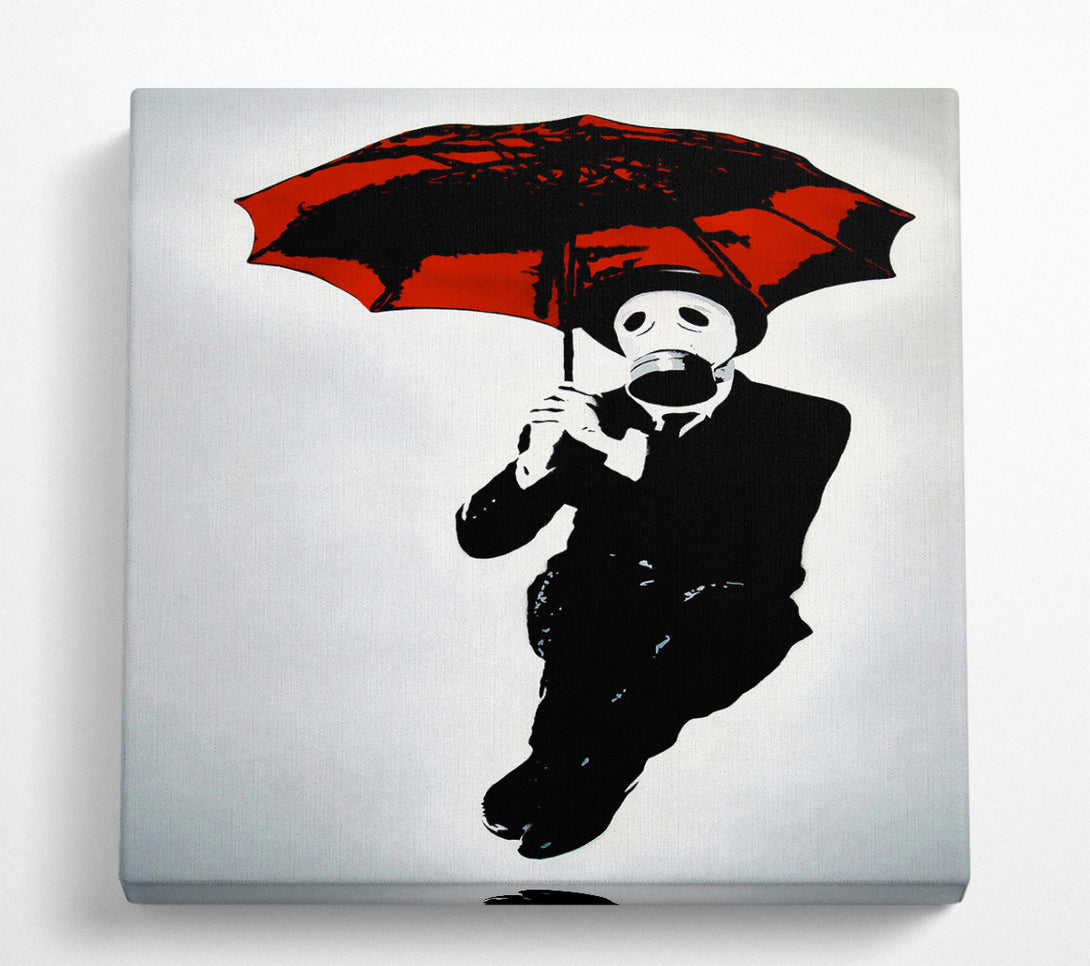 A Square Canvas Print Showing Bankers Gas Mask~~ Square Wall Art