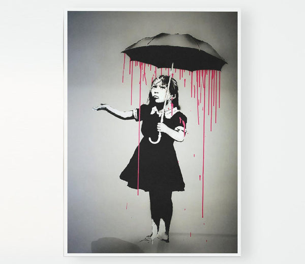 Umbrella Girl Print Poster Wall Art