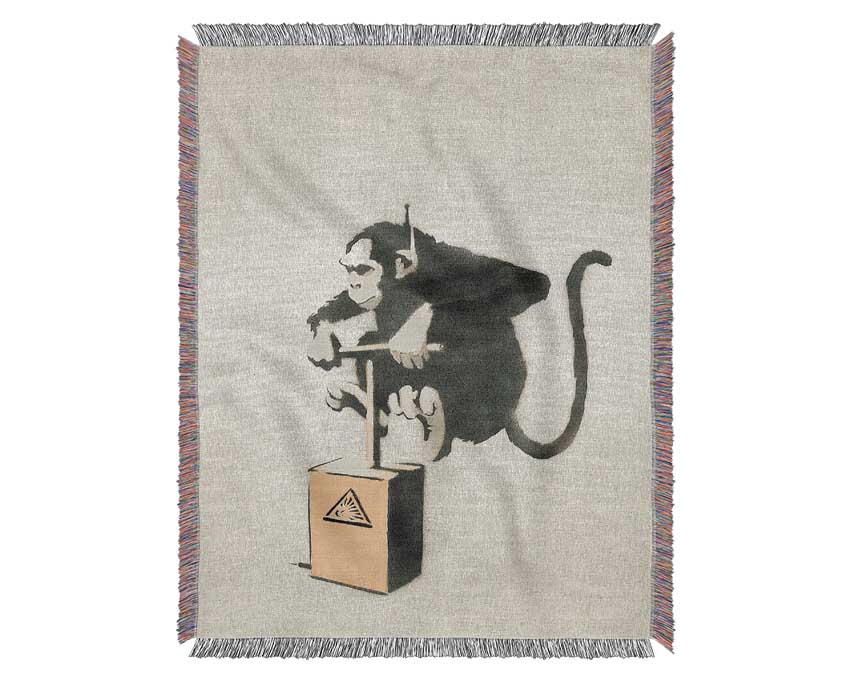 Monkey Detonator Woven Blanket