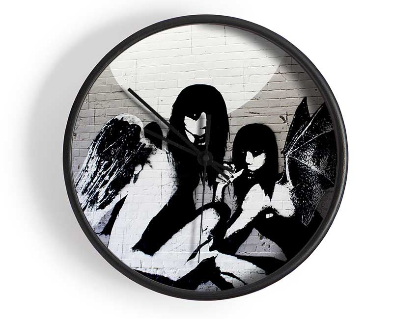 Angels In Moonlight Clock - Wallart-Direct UK