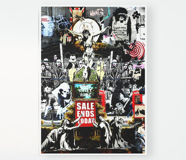 Banksy Collage 3 Print Poster Wall Art