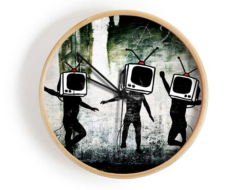 Banksy Tv Kids Clock - Wallart-Direct UK