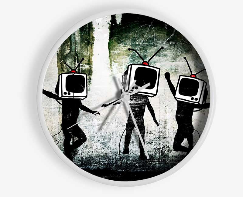 Banksy Tv Kids Clock - Wallart-Direct UK